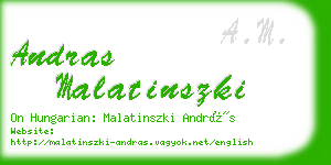 andras malatinszki business card